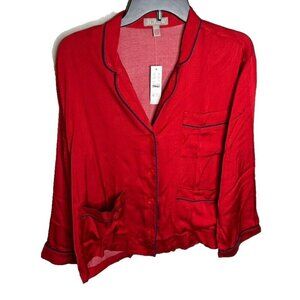 J.Crew Womens Soft Shine Pajama Top in Dot Size M